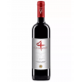 Sarica Niculitel - Cuvee 4 Sfinti - Rosu. Cup of dry red wine.
