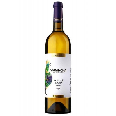 Wine Winery Girboiu Varancha Feteasca Regala. Demisec white wine.
