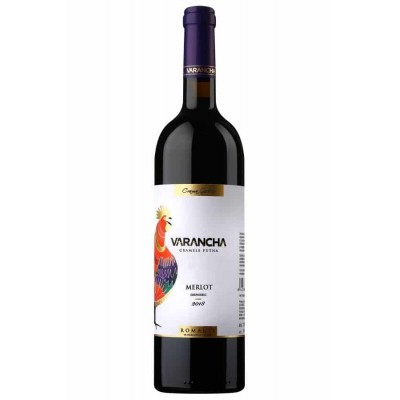 Wine Winery Girboiu Varancha Merlot. Semi-dry red wine.